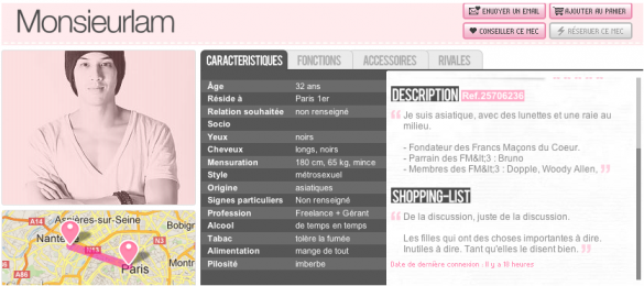 description profil pour site rencontre