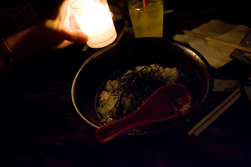 decibel sake bar new york tea rice soup